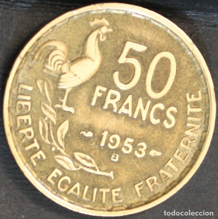 Monedas antiguas de Europa: 50 Francos Francia 1953
