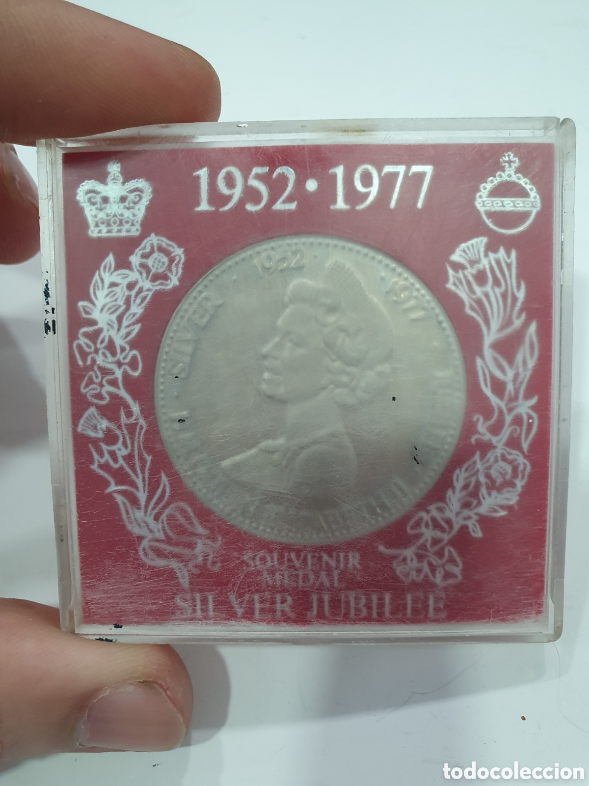 Monedas antiguas de Europa: Medalla Jubileo Isabel II 1977. (L127)
