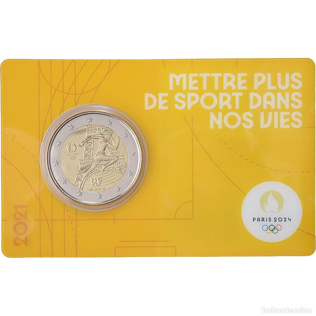 Monedas antiguas de Europa: [#1509374] Francia, 2 Euro, Olympic Games Paris 2024, Coin card, FDC, 2021, MDP