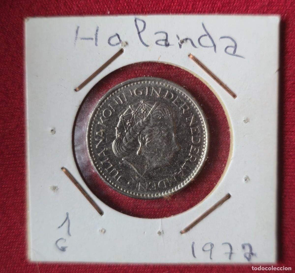 Monedas antiguas de Europa: MONEDA DE HOLANDA ( PAISES BAJOS ) 1977 - 1 GULDEN - MONEDA ENCARTONADA