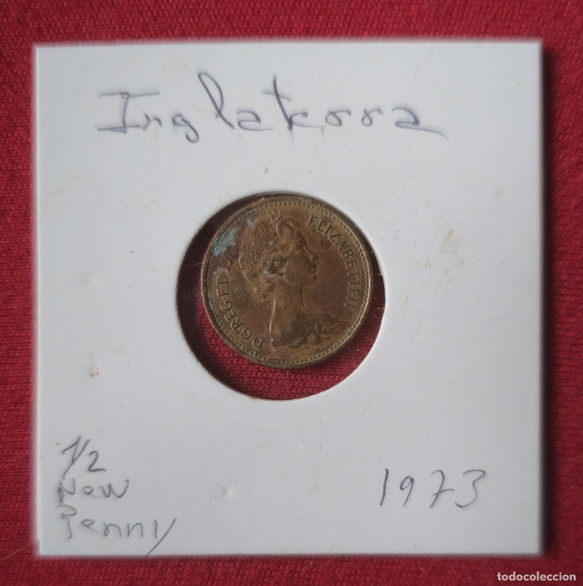 Monedas antiguas de Europa: MONEDA DE GRAN BRETA&Ntilde;A 1973 - 1/2 PENIQUE - MONEDA ENCARTONADA