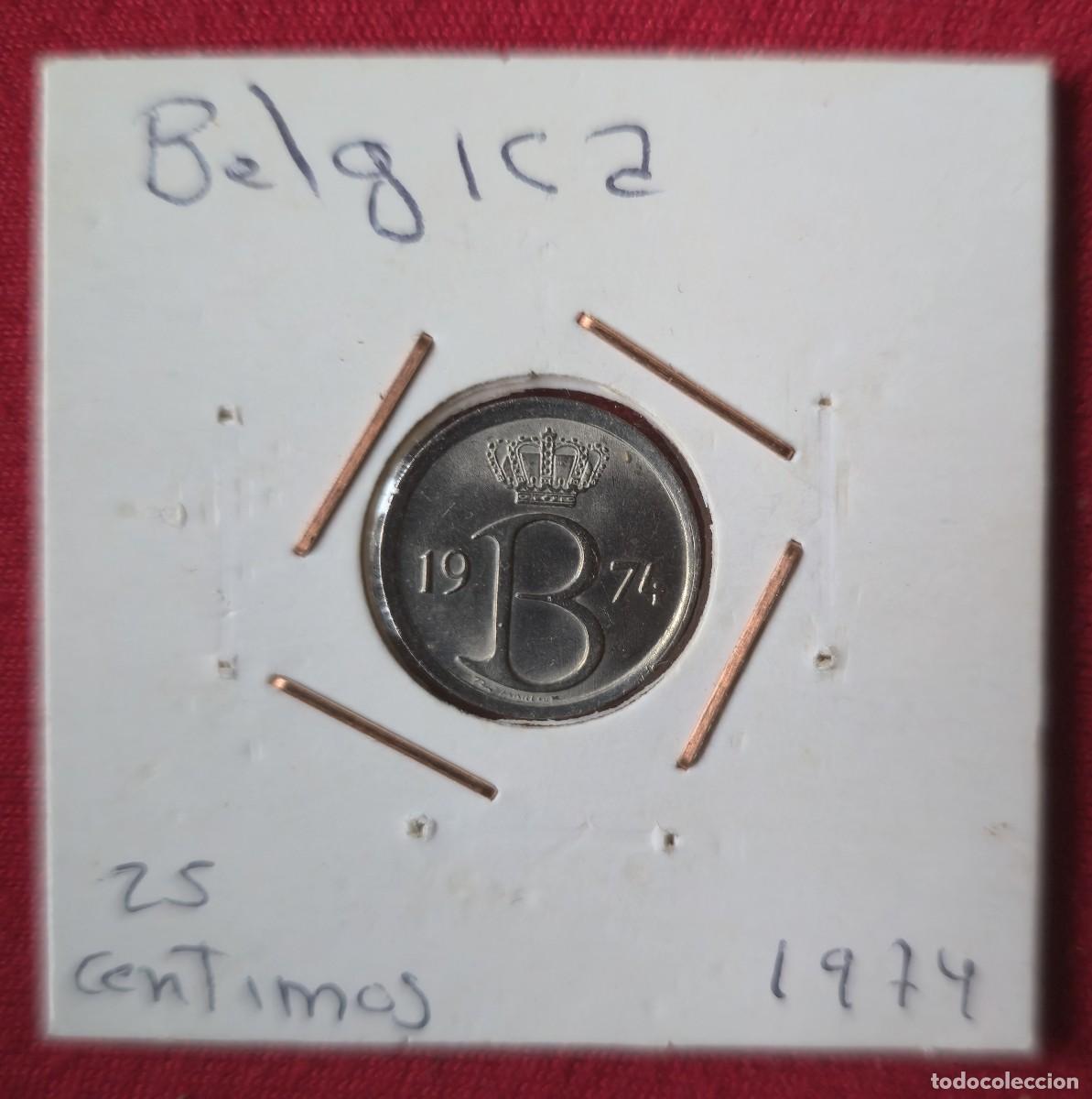 Monedas antiguas de Europa: MONEDA DE BELGICA 1974 - 25 centavos - BELGIQUE - MONEDA ENCARTONADA