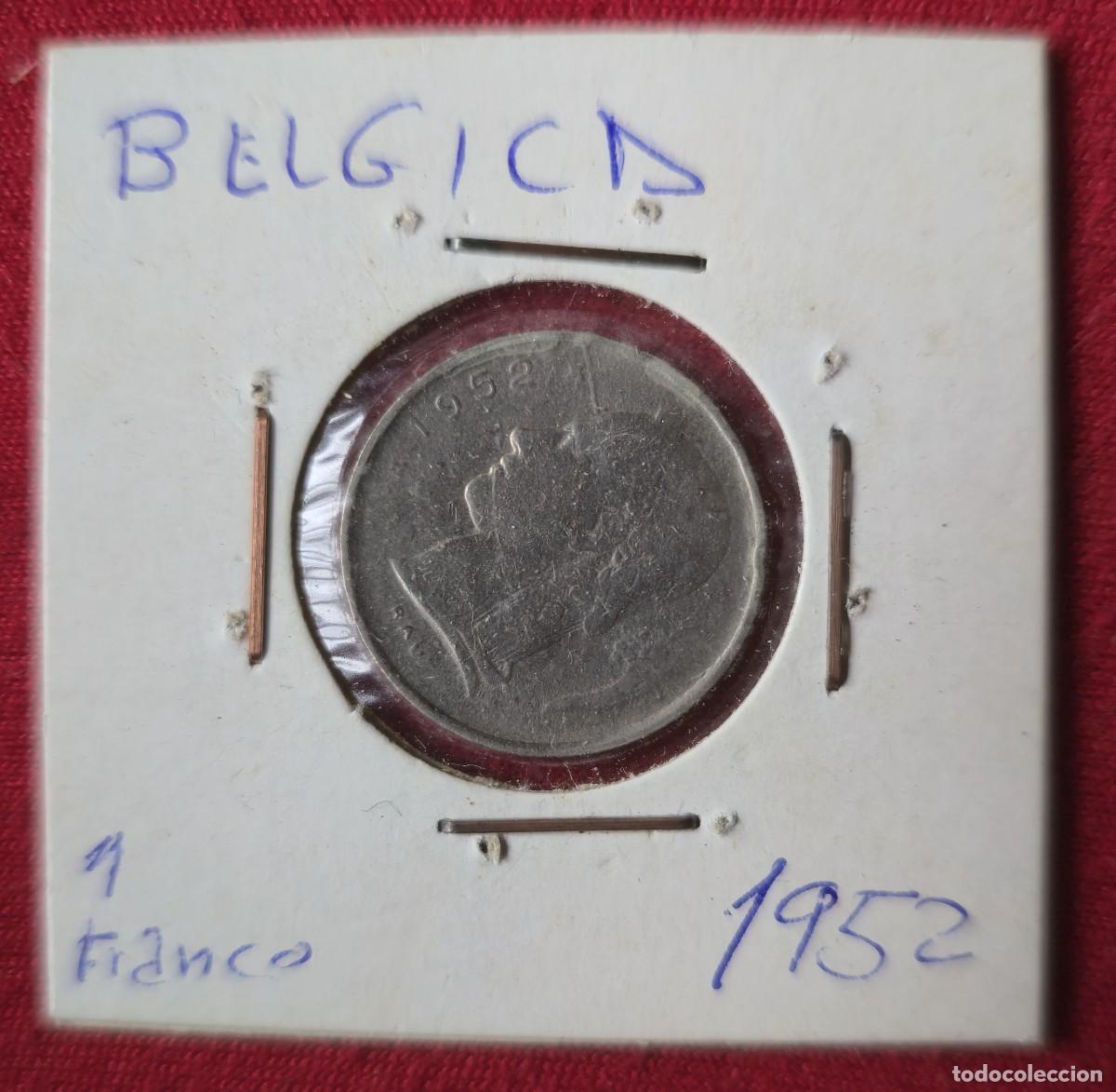 Monedas antiguas de Europa: MONEDA DE BELGICA 1952 - 1 FRANCO - BELGIE - MONEDA ENCARTONADA