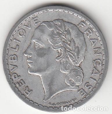 Monedas antiguas de Europa: FRANCIA - 5 FRANCOS DE ALUMINIO DE 1945