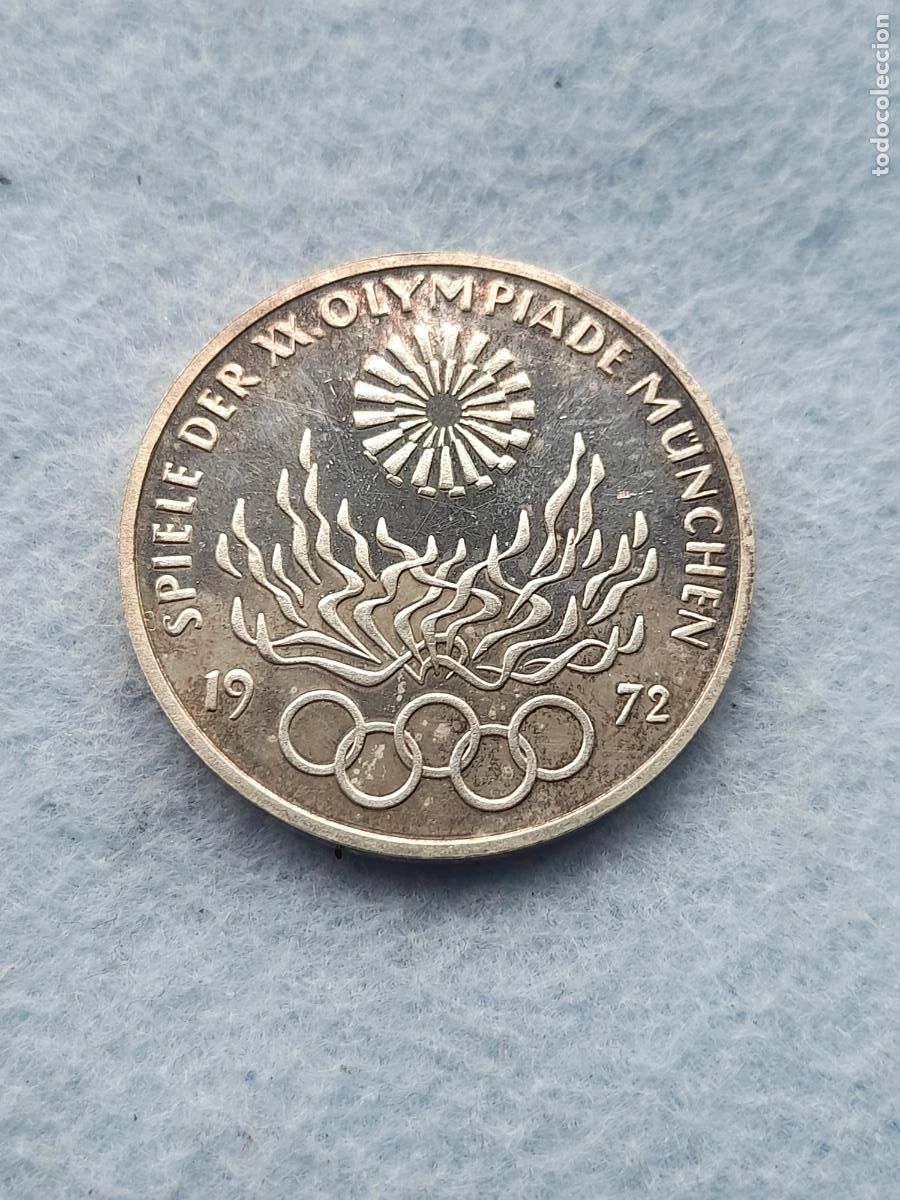 Old Coins of Europe: Alemania. 10 Marcos. A&ntilde;o 1972 F. Plata. Sin Circular.