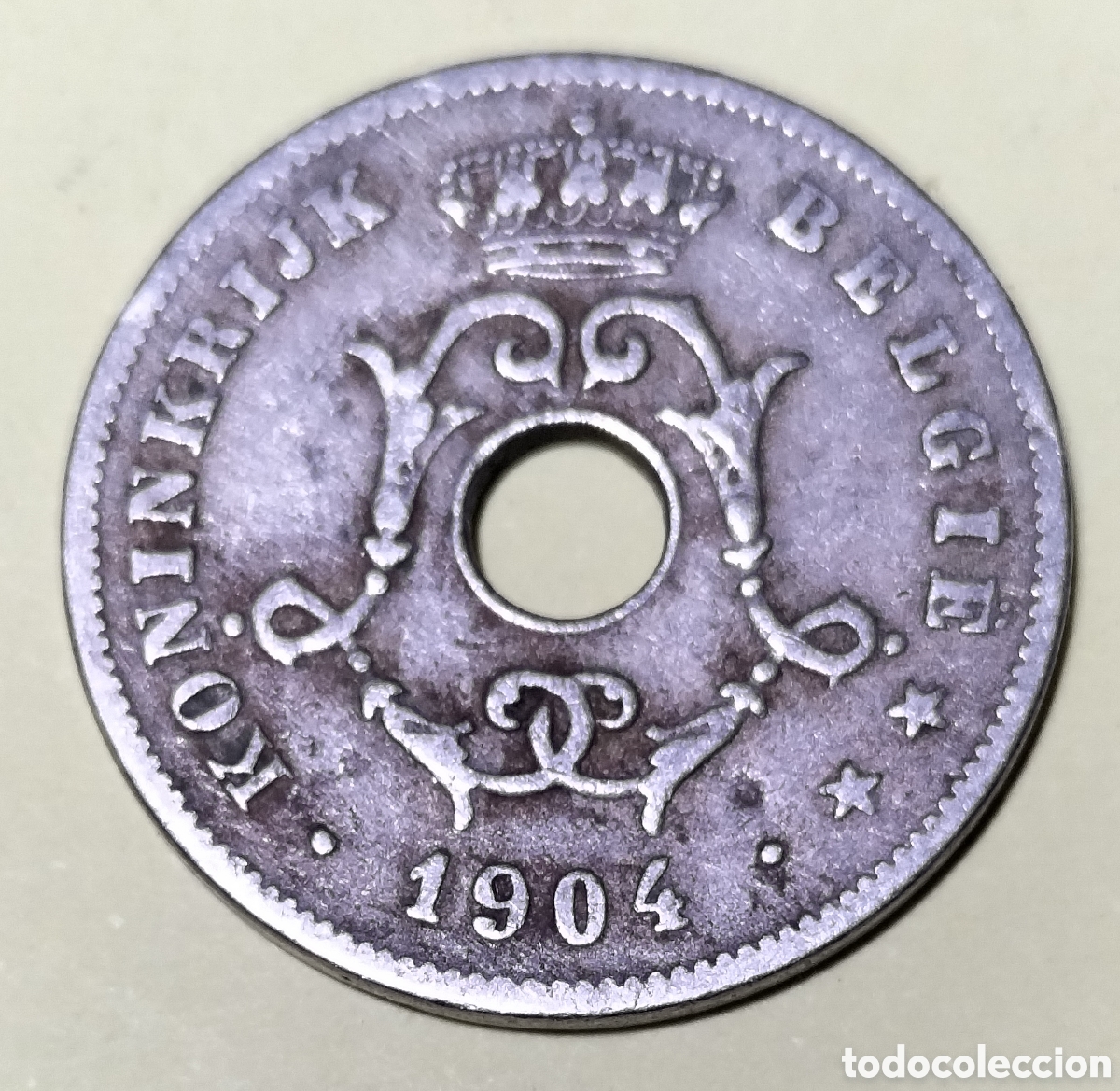 Monedas antiguas de Europa: Moneda 10 C&eacute;ntimos 1904 Belgie B&eacute;lgica.