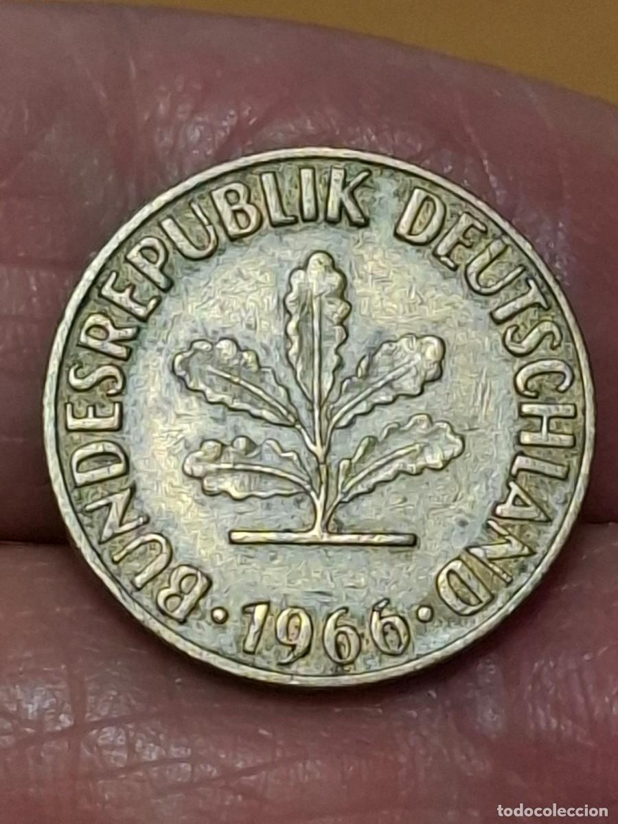 Old Coins of Europe: MONEDA DE ALEMANIA DE 5 PFENNING DE 1966 (J)