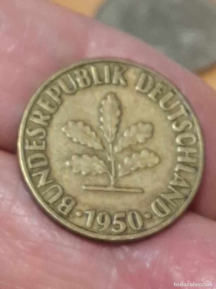 Old Coins of Europe: MONEDA DE ALEMANIA DE 10 PFENNING DE 1950 (F)
