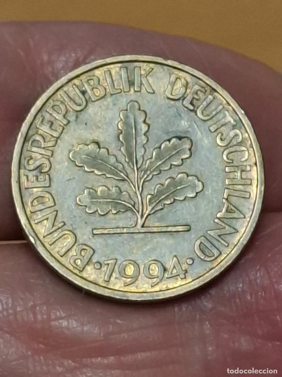 Moedas antigas da Europa: MONEDA DE ALEMANIA DE 10 PFENNING DE 1994 (G)