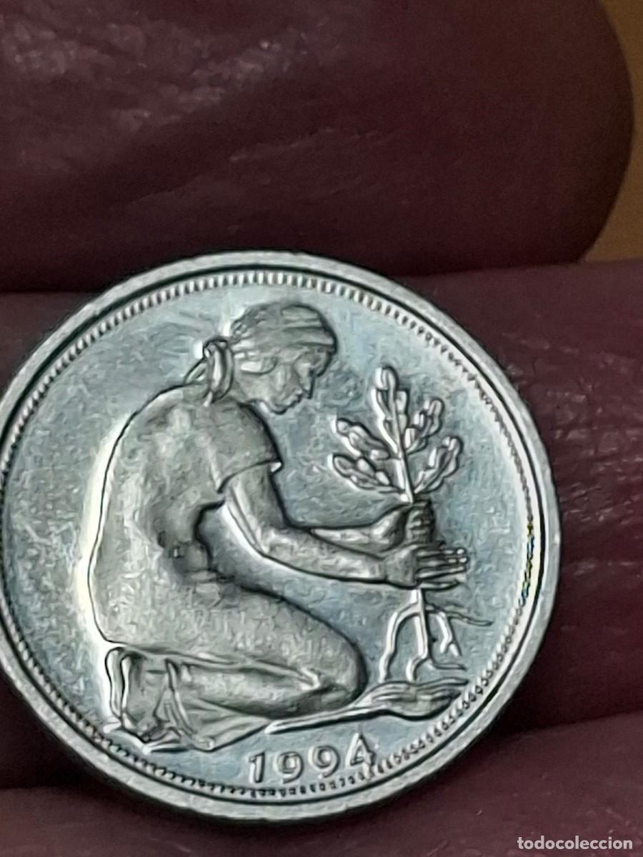 Alte M&uuml;nzen aus Europa: MONEDA DE ALEMANIA DE 50 PFENNING DE 1994 (A)