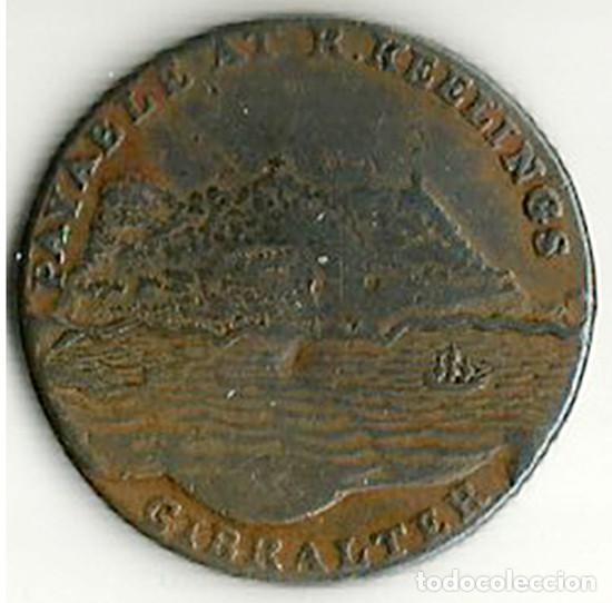 Alte M&uuml;nzen aus Europa: GIBRALTAR - 2 CUARTOS - 1802 - JORGE III - COBRE - MUY ESCASA