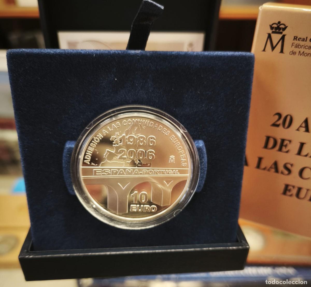 Monedas antiguas de Europa: Estuche 10 Euro Espa&ntilde;a Portugal Adhesi&oacute;n a las Comunidades Europeas 2006