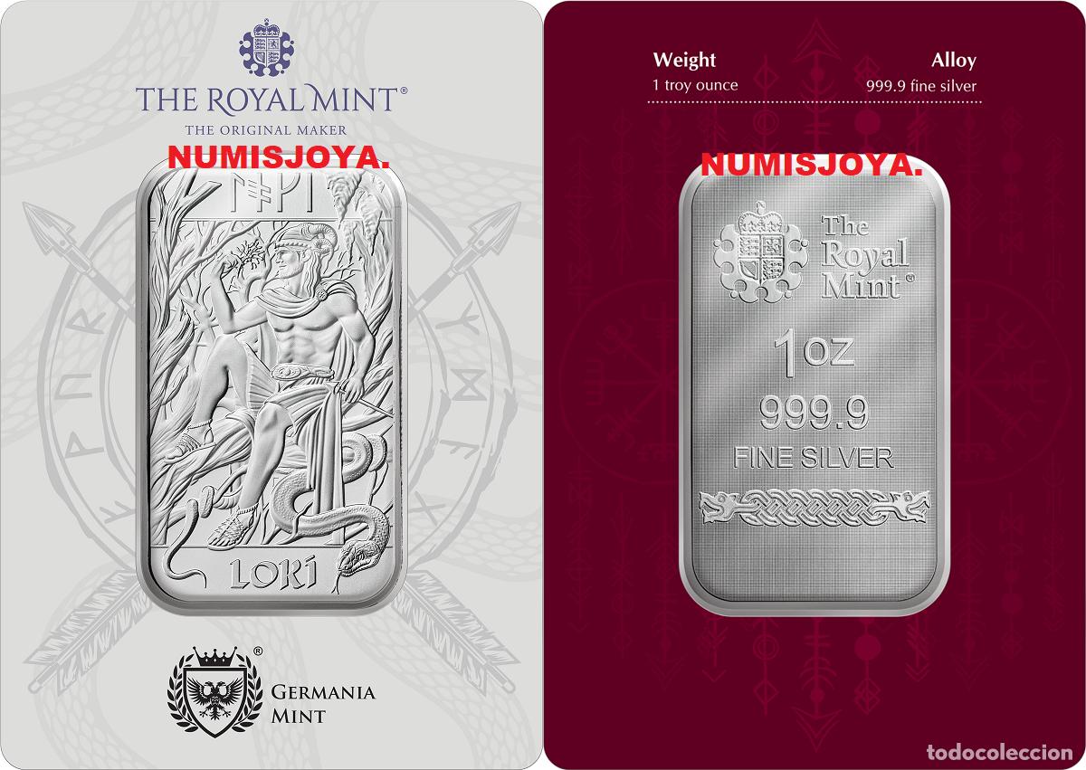 Monedas antiguas de Europa: BRITANIA Lingote Dioses N&oacute;rdicos LOKI 2026 ONZA RECTANGULAR PLATA 31,10 gr. ley 999/1000.
