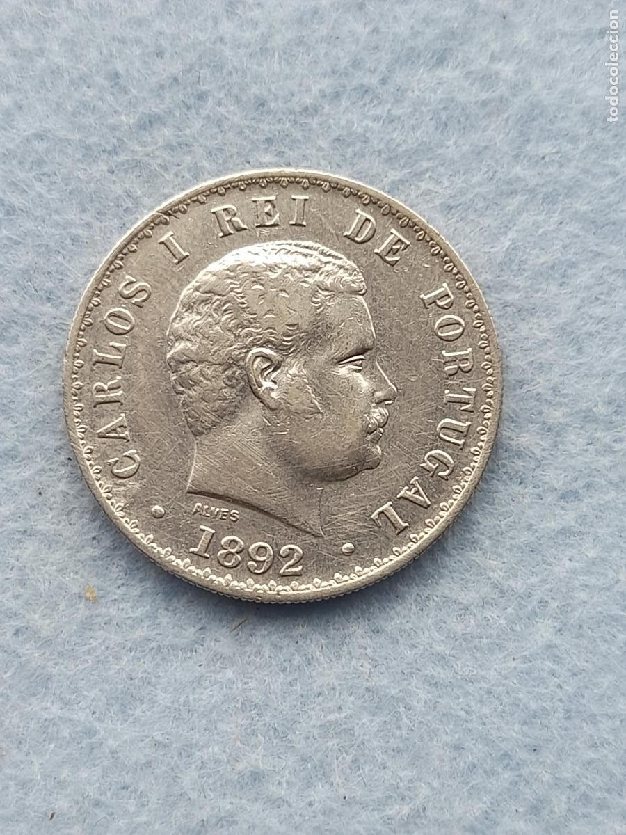 Moedas antigas da Europa: Portugal. 500 Reis. A&ntilde;o 1892. Plata.
