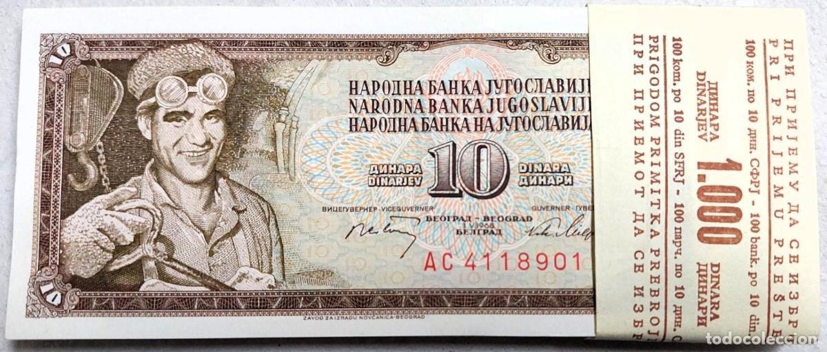 Moedas antigas da Europa: Yugoslavia &ndash; 1 x 10 Dinara 1968 &ndash; Sin Circular (UNC) &ndash; Lote 1986