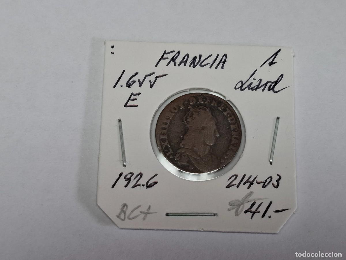 Monedas antiguas de Europa: 1 LIARD de 1655 E KM 192.6 FRANCIA en BC+