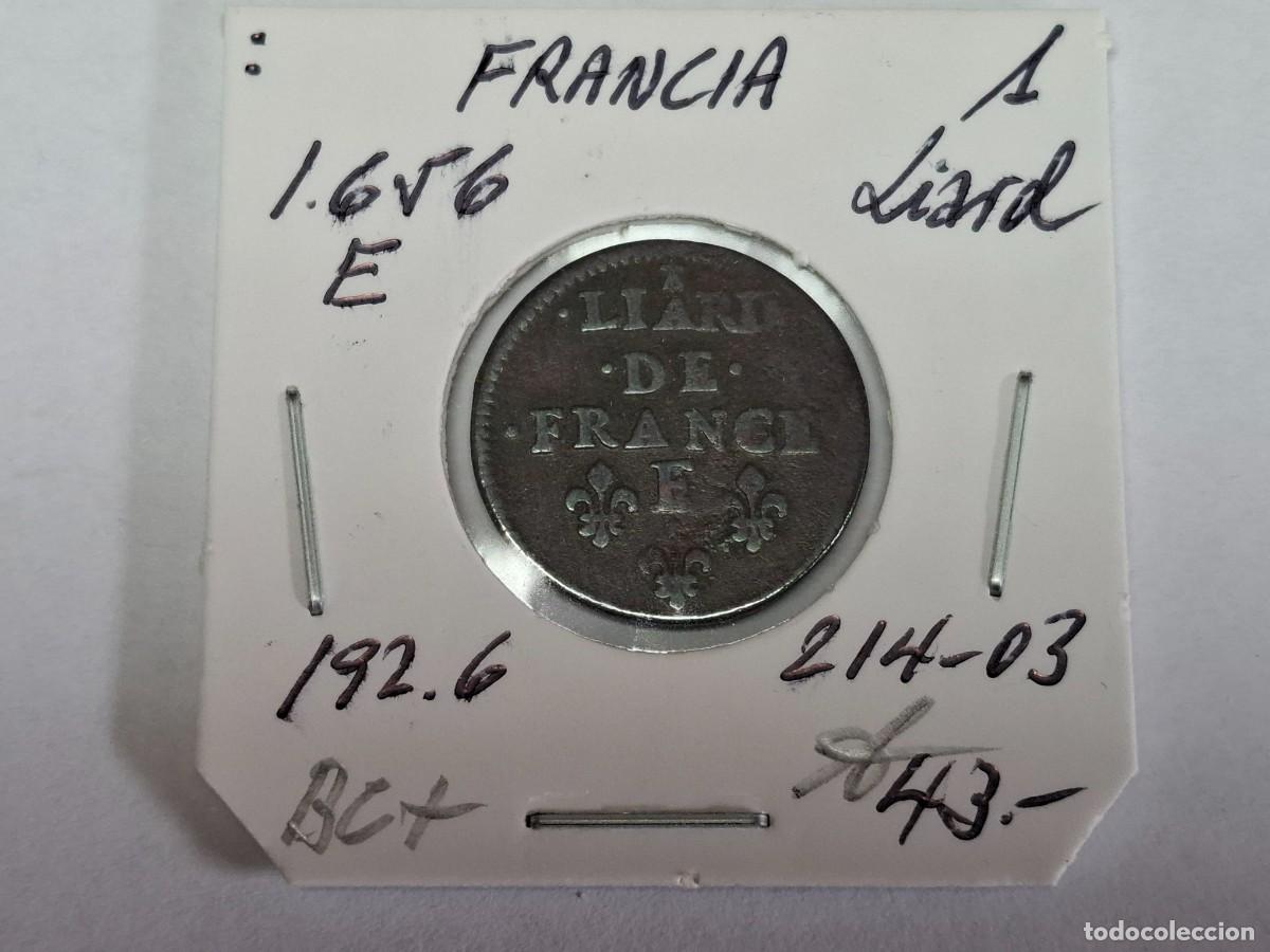 Monedas antiguas de Europa: 1 LIARD de 1656 E KM 192.6 FRANCIA en BC+
