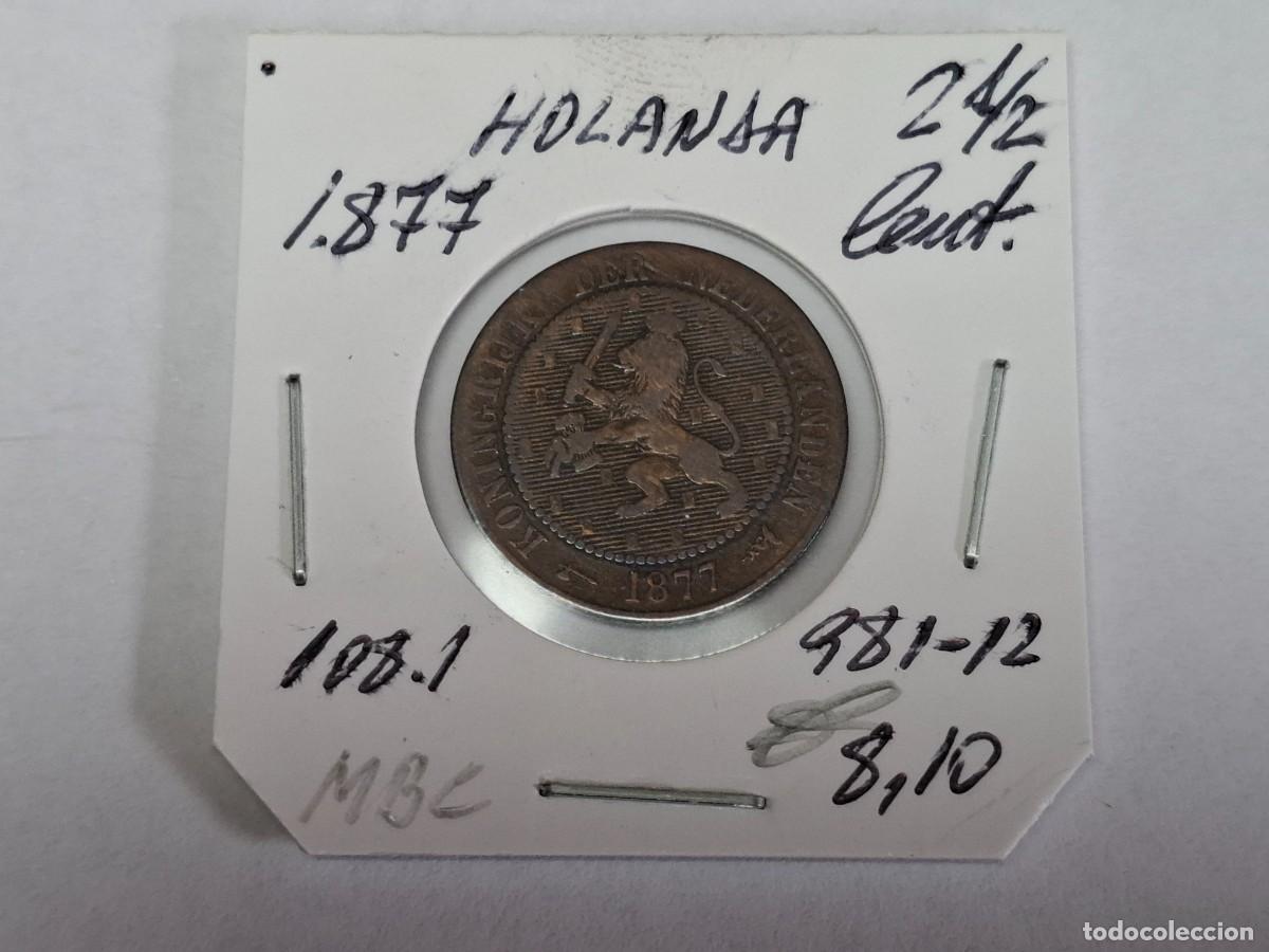 Monedas antiguas de Europa: 2 1/2 CENT de 1877 KM 108.1 HOLANDA en MBC