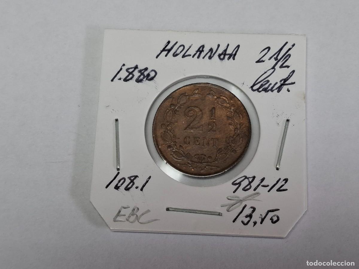 Monedas antiguas de Europa: 2 1/2 CENT de 1880 KM 108.1 HOLANDA en EBC