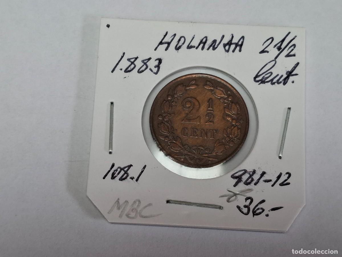 Monedas antiguas de Europa: 2 1/2 CENT de 1883 KM 108.1 HOLANDA en MBC