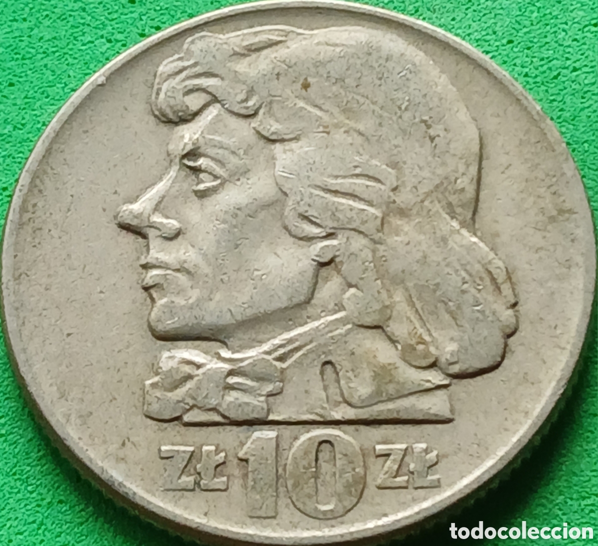 Monedas antiguas de Europa: Polonia 10 zlotych 1966 Y#50 poco com&uacute;n!!!
