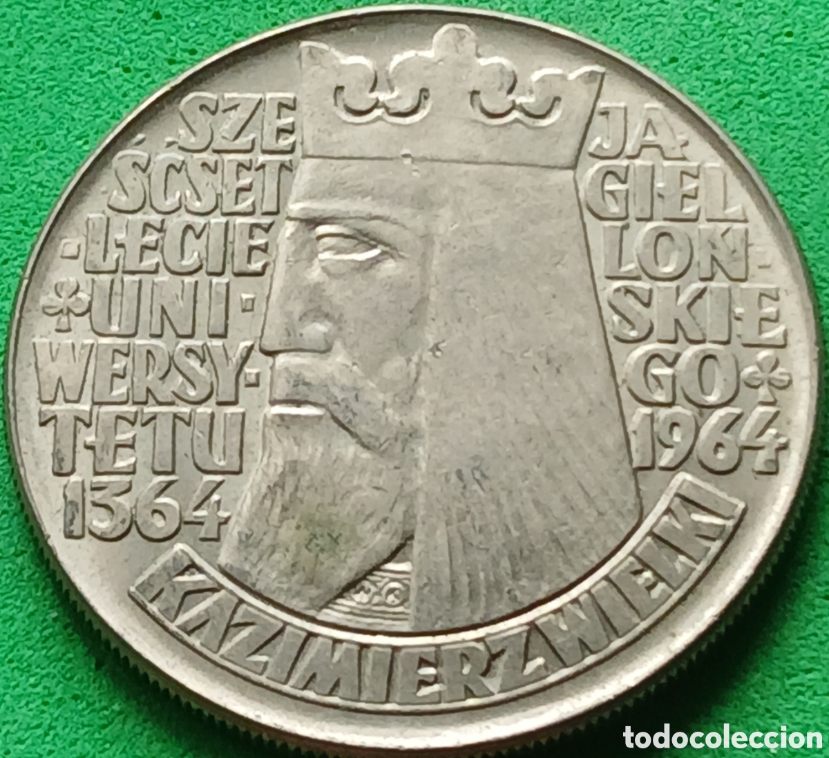 Monedas antiguas de Europa: Polonia 10 zlotych 1964 Y#52 Universidad