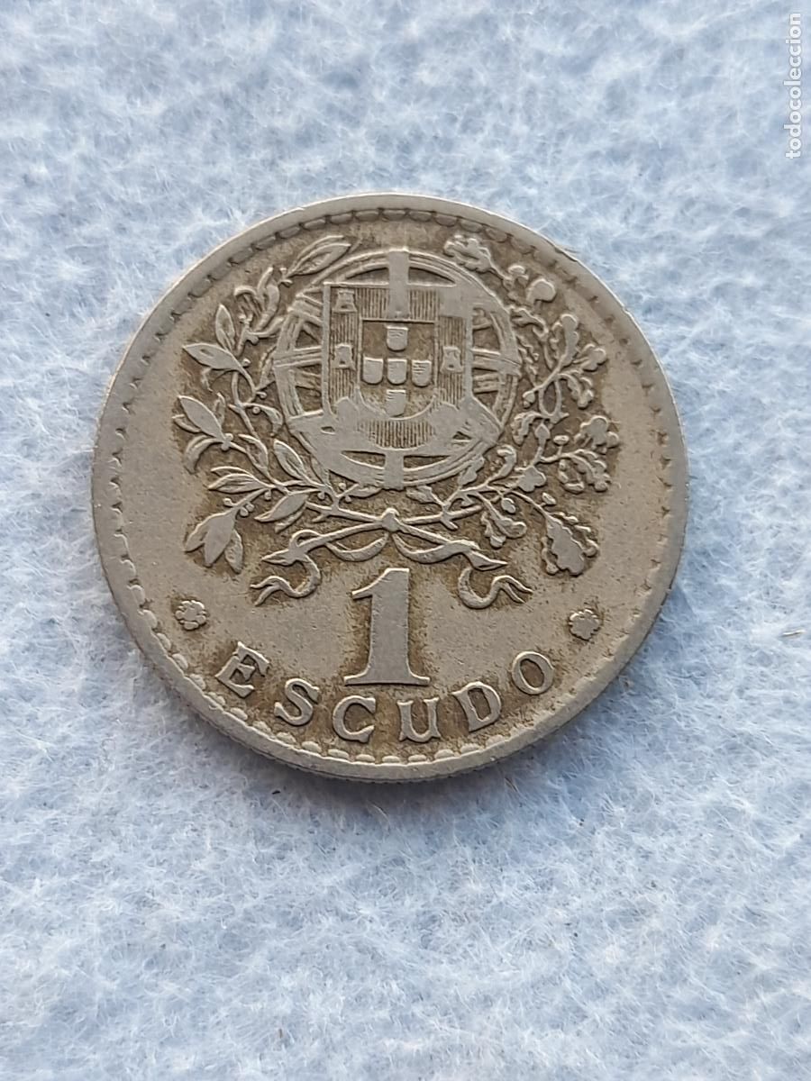 Moedas antigas da Europa: Portugal. 1 Escudo. A&ntilde;o 1952.