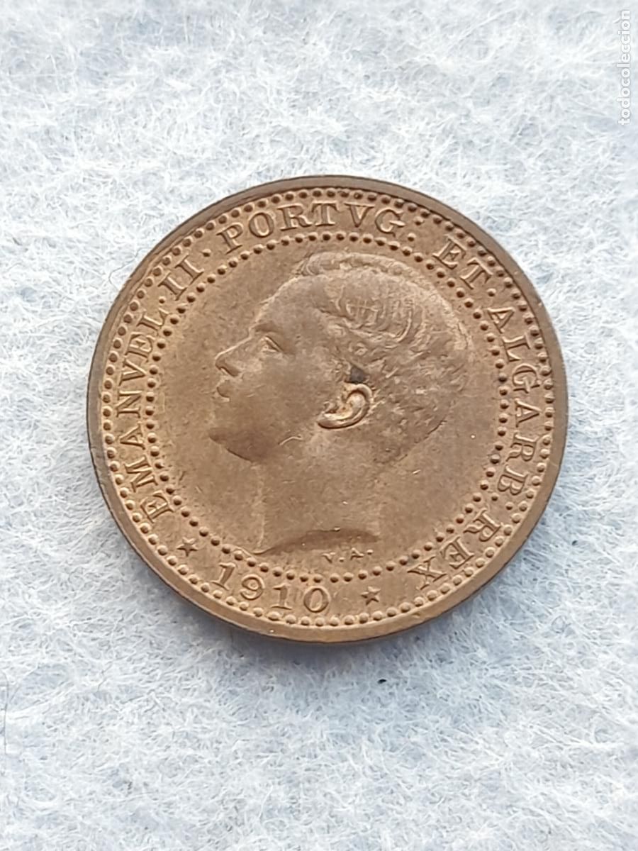 Alte M&uuml;nzen aus Europa: Portugal. 5 Reis. A&ntilde;o 1910. Sin Circular.