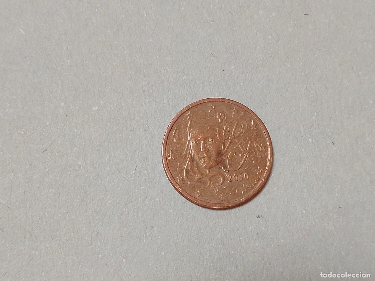 Monedas antiguas de Europa: Moneda 2 centimos de euro, Francia, a&ntilde;o 2010