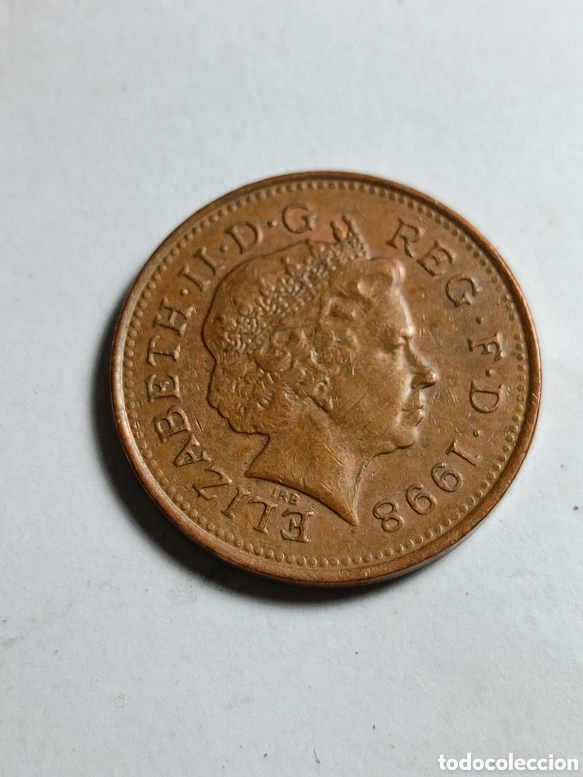 Alte M&uuml;nzen aus Europa: REINO UNIDO (1982-2022) - 1 PENIQUE 2007 - REINA ISABEL II - A - 3,56 GR. ACERO BA&Ntilde;ADO EN COBRE