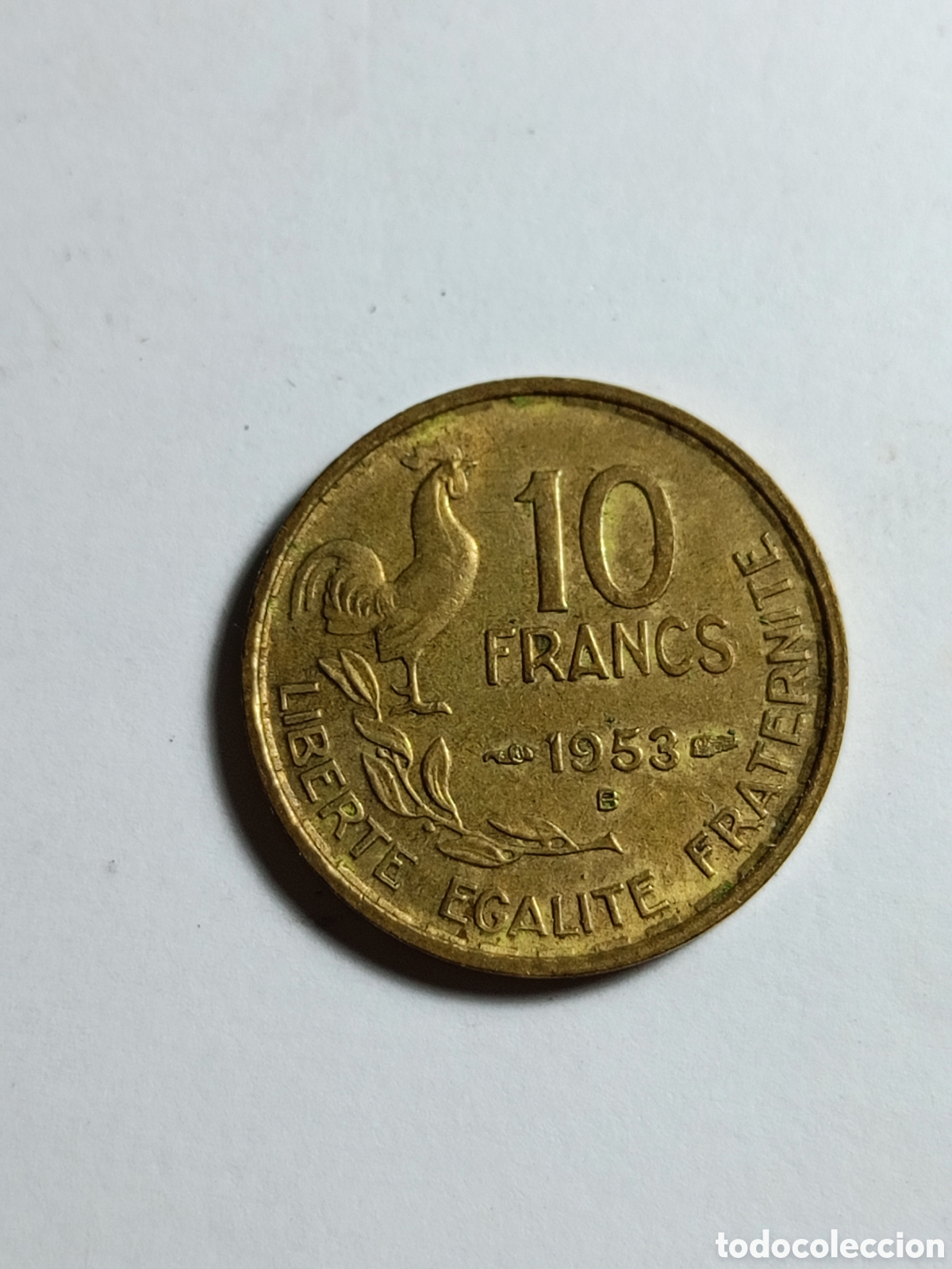 Alte M&uuml;nzen aus Europa: Moneda 10 francos Francia 1953
