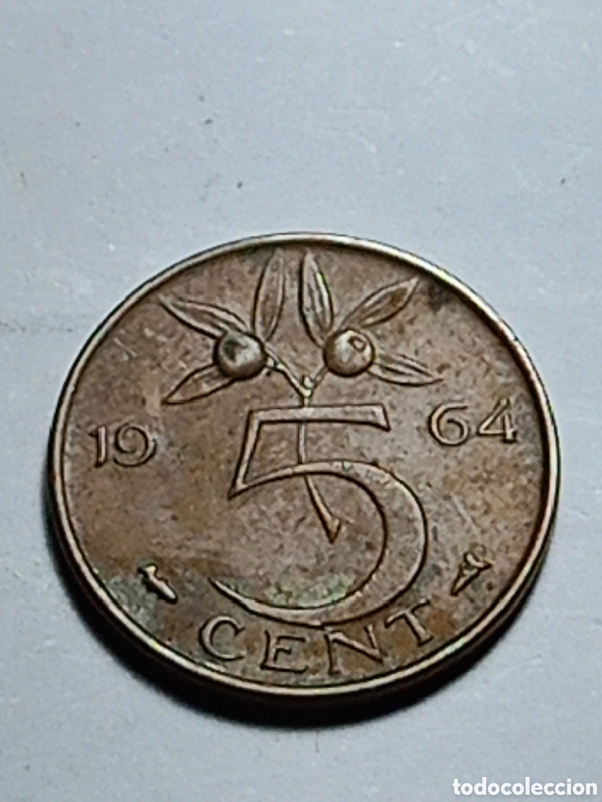 Monedas antiguas de Europa: HOLANDA 5 CENTIMOS A&Ntilde;O 1964 - Foto 1