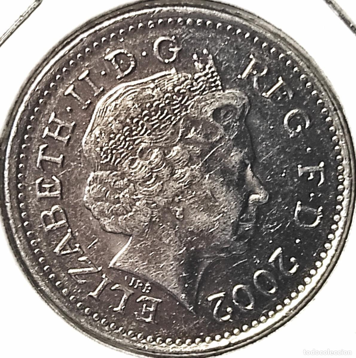 Monedas antiguas de Europa: REINO UNIDO (1982-2022) - 10 PENIQUES 2002 - REINA ISABEL II - B - 6,50 GR. CUPRONIQUEL