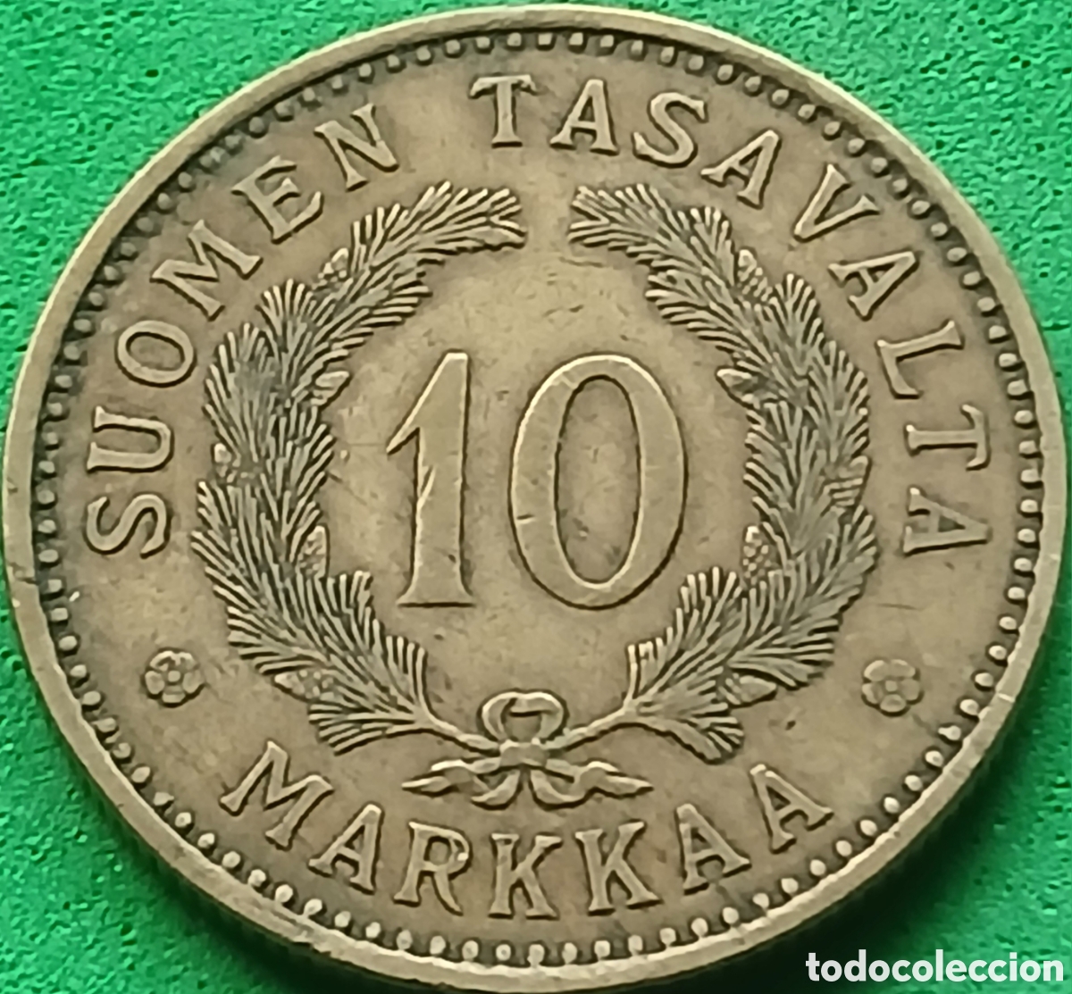 Monedas antiguas de Europa: Finlandia 10 marcos 1928 km#32A ESCASA!!