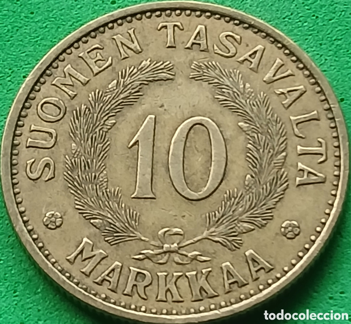 Monedas antiguas de Europa: Finlandia 10 marcos 1939 km#32A ESCASA!!!