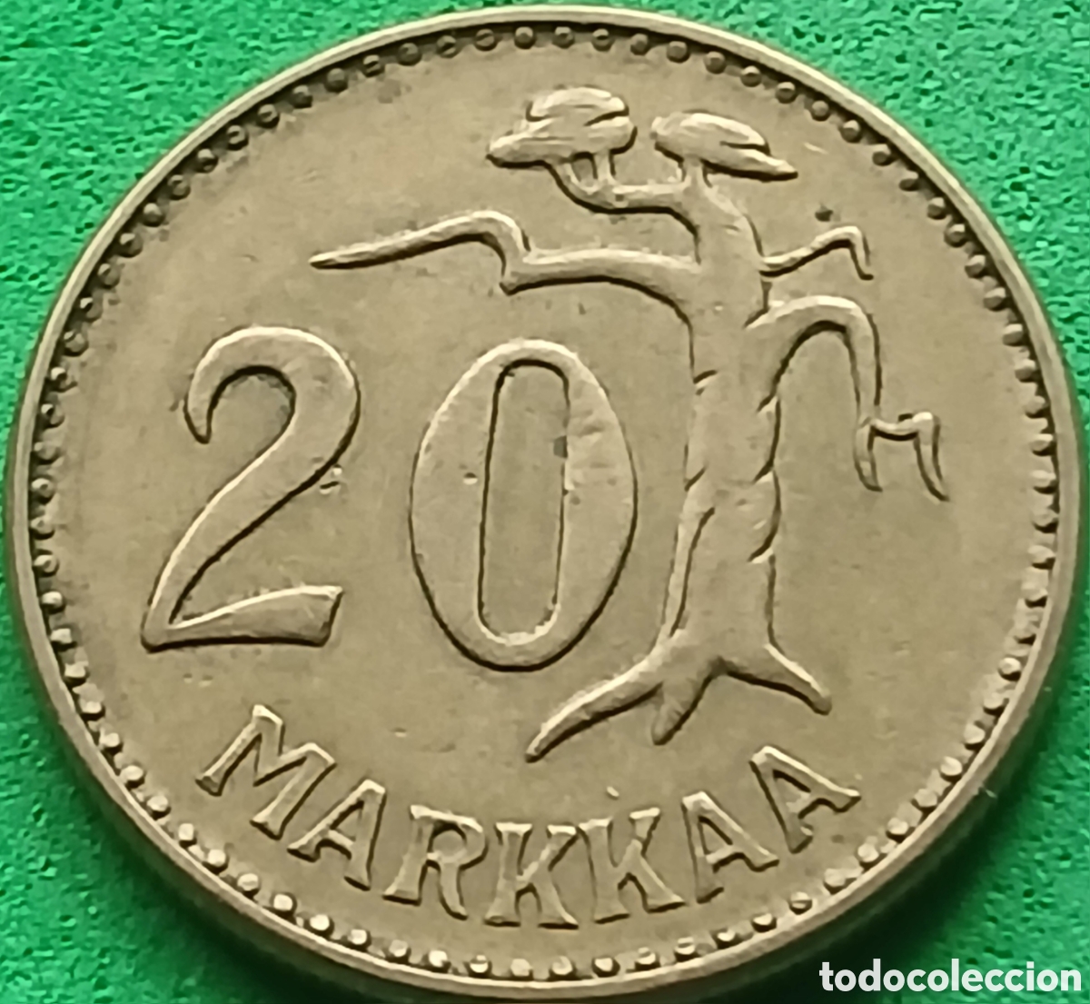 Monedas antiguas de Europa: Finlandia 20 marcos 1956 km#39 poco com&uacute;n