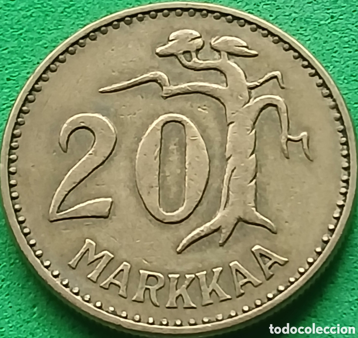 Monedas antiguas de Europa: Finlandia 20 marcos 1960 km#39 poco com&uacute;n