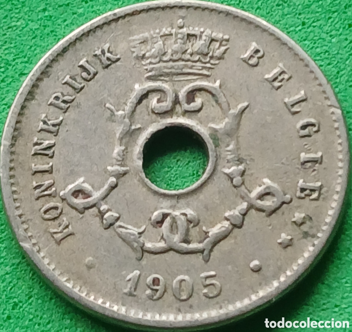 Monedas antiguas de Europa: B&eacute;lgica 5 c&eacute;ntimos 1905 km#55 Belgie