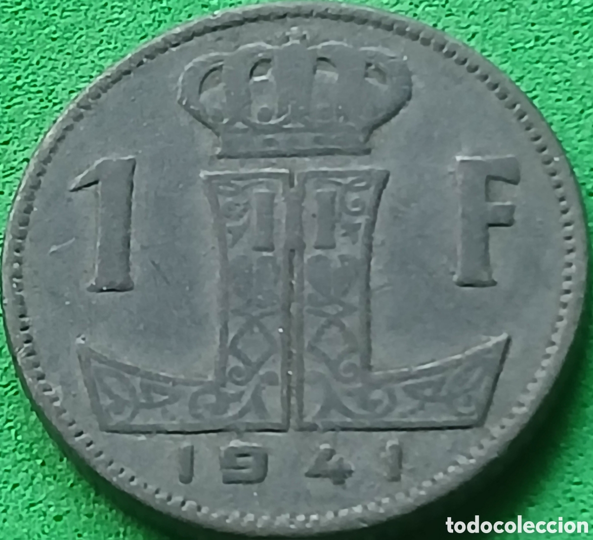 Monedas antiguas de Europa: B&eacute;lgica 1 franco 1941 km#127 Belgique-Belgie