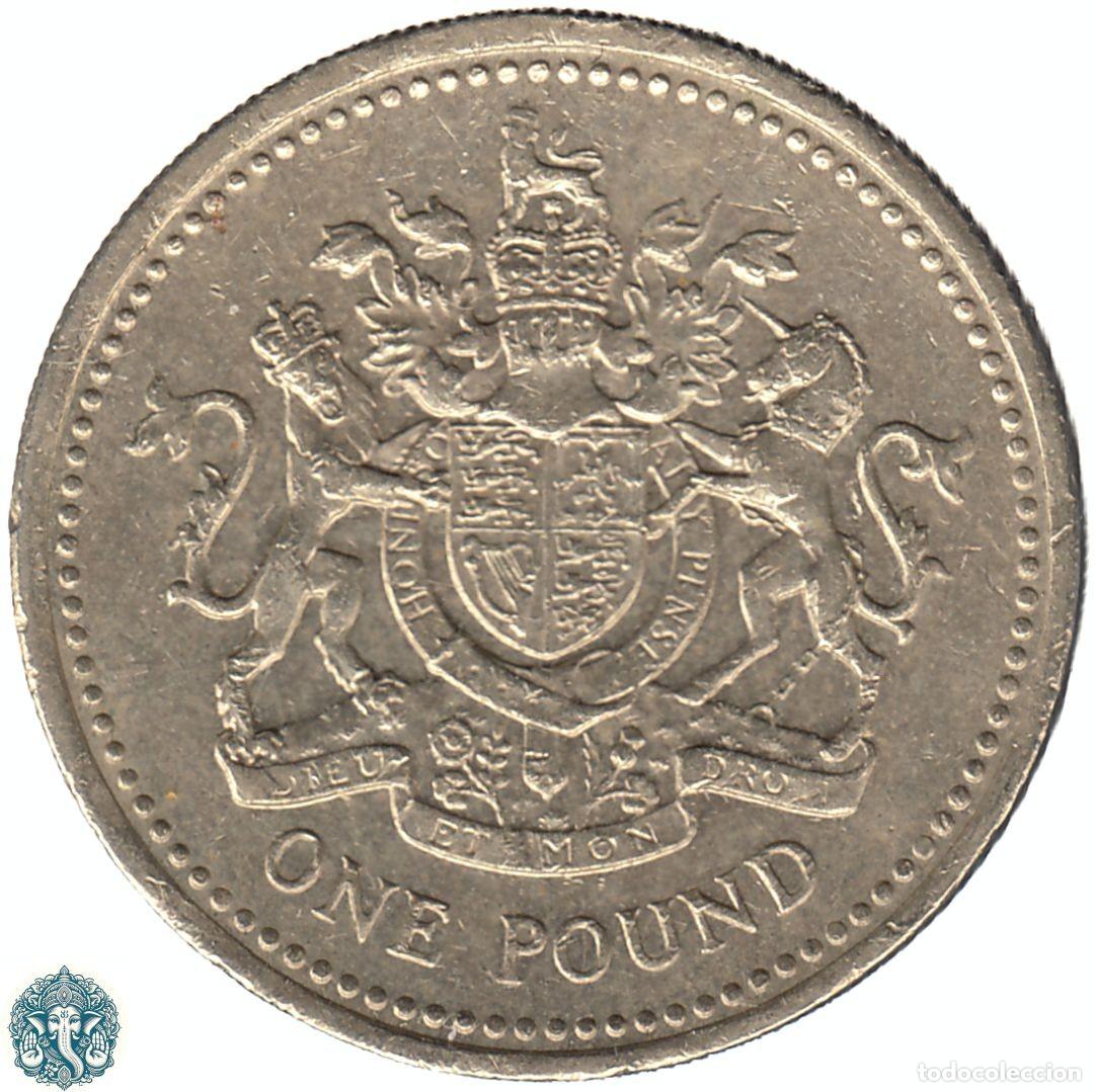 Monedas antiguas de Europa: REINO UNIDO 1 Libra 2003 Armas Reales KM#1030 canto normal INGLATERRA GRAN BRETA&Ntilde;A