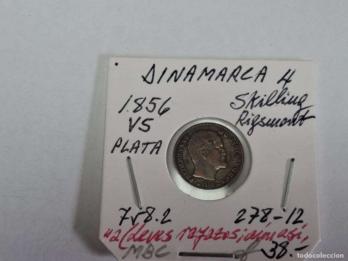 Monedas antiguas de Europa: 4 SKILLING de PLATA de 1856 VS KM 758.2 DINAMARCA en MBC