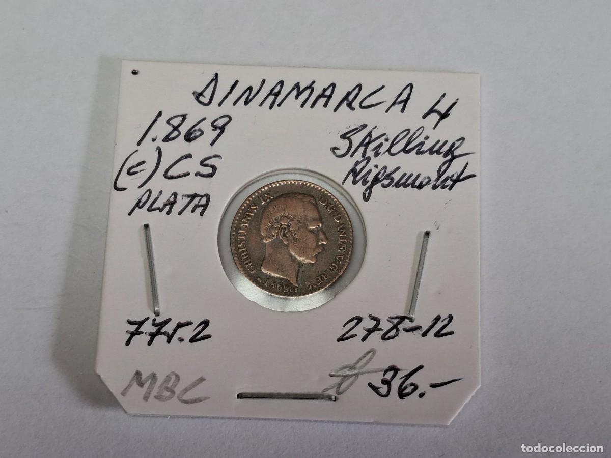 Monedas antiguas de Europa: 4 SKILLING de PLATA de 1869 c CS KM 775.2 DINAMARCA en MBC