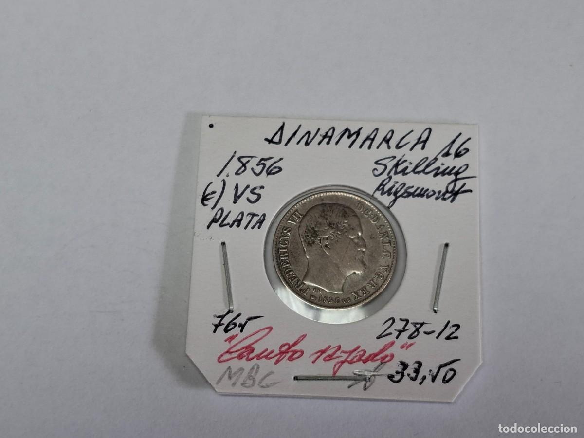 Monedas antiguas de Europa: 16 SKILLING de PLATA de 1856 c VS KM 765 DINAMARCA en MBC