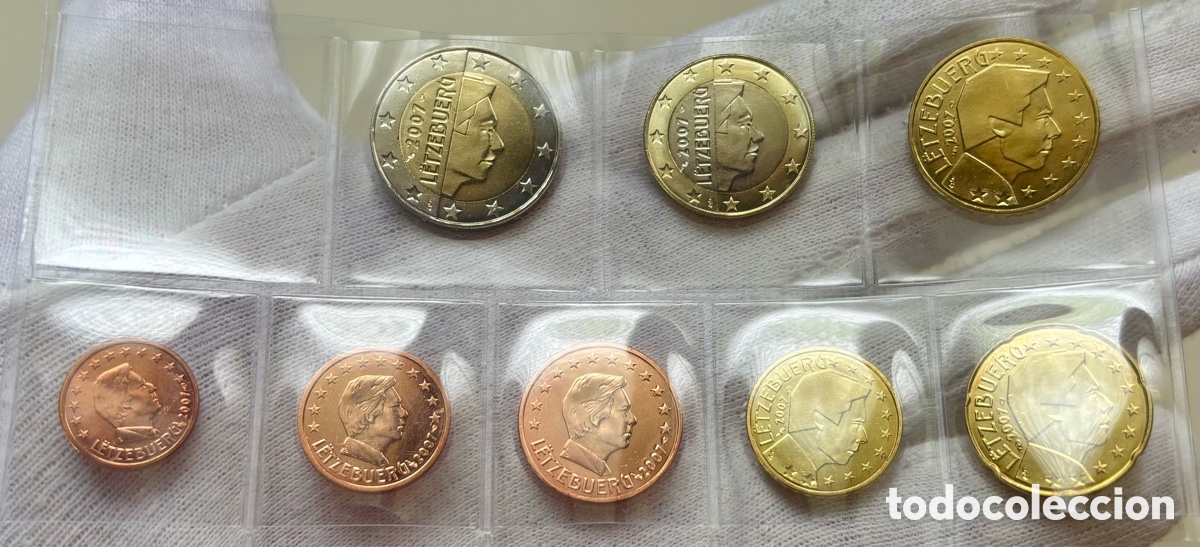 Monedas antiguas de Europa: Serie Euros LUXEMBURGO 2007 &euro; Set 8 Valores
