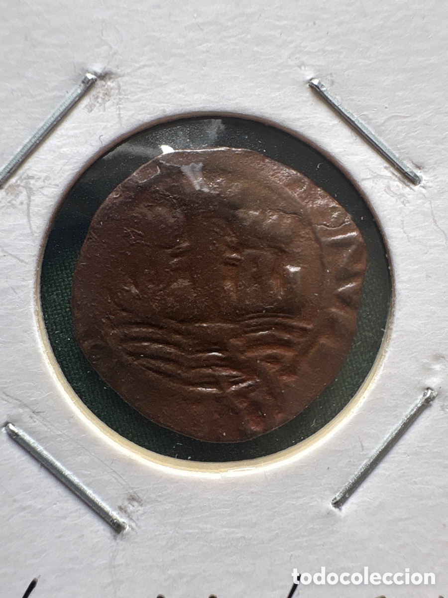 Moedas antigas da Europa: Moneda 1/2 Ceitil, Ceuta Portuguesa 1450-1470 escasa (A15)