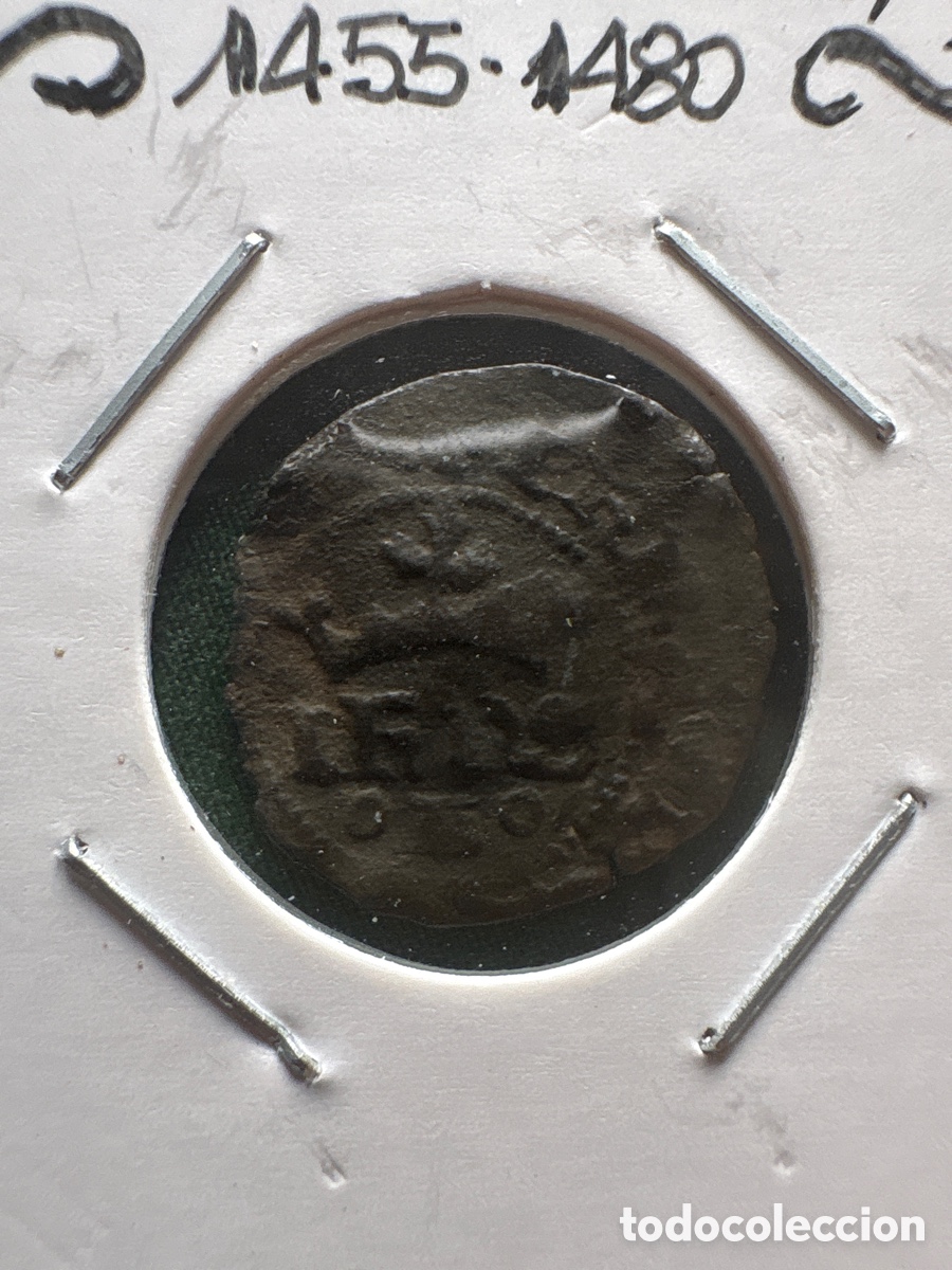 Moedas antigas da Europa: Moneda 1/4 Tostao, Juan V de Portugal (A15)