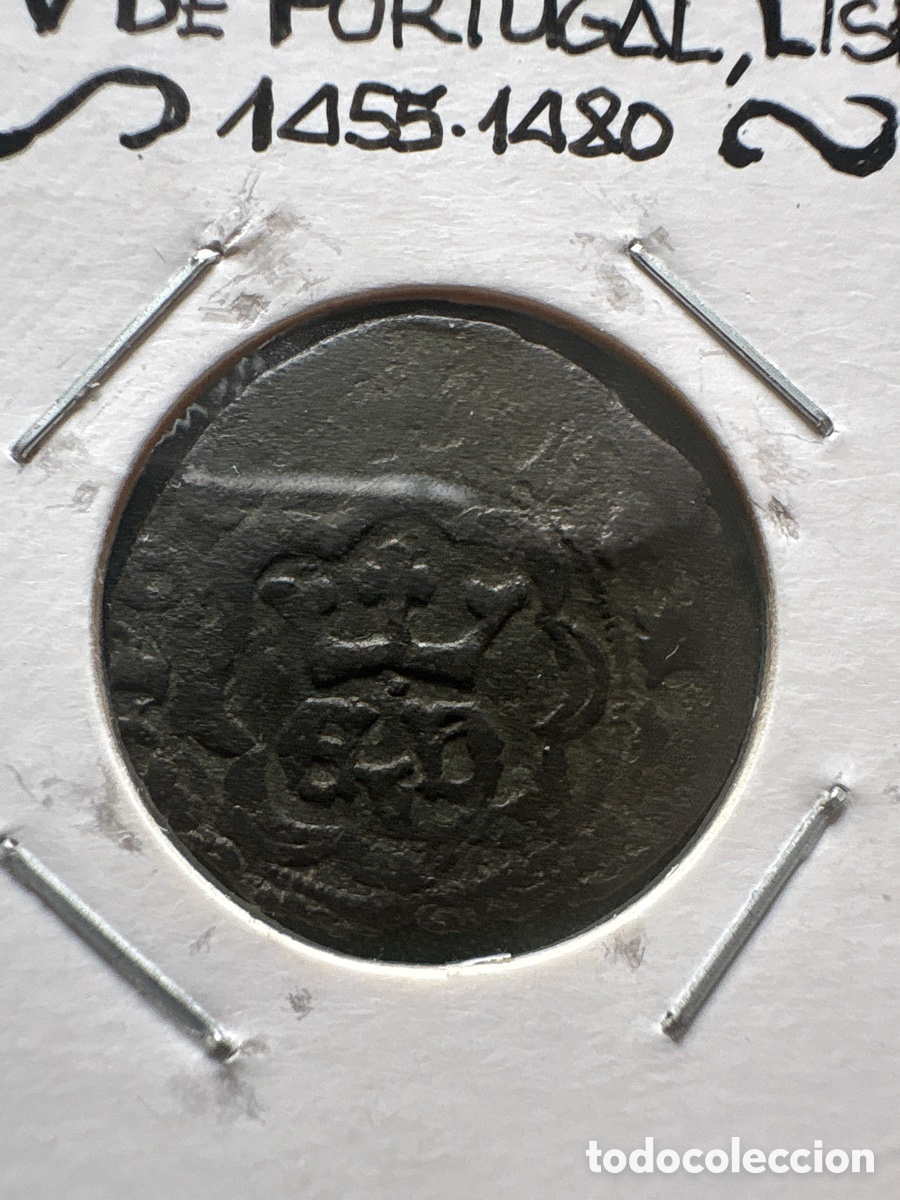 Moedas antigas da Europa: Moneda 1/2 Tostao, Juan V de Portugal (A15)