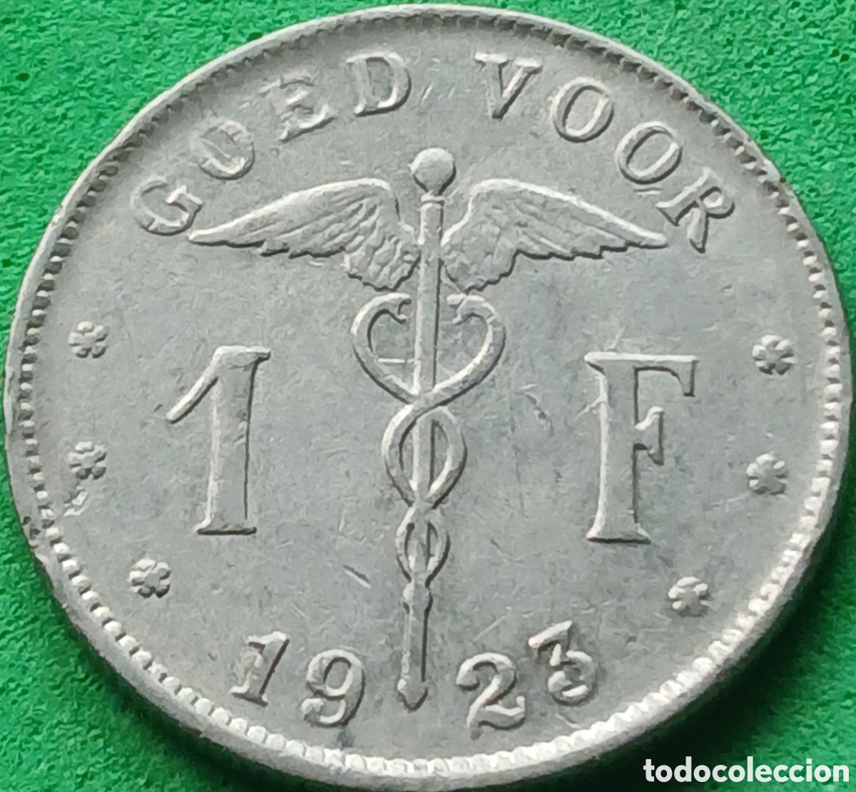 Monedas antiguas de Europa: B&eacute;lgica 1 franco 1923 km#90 Belgie