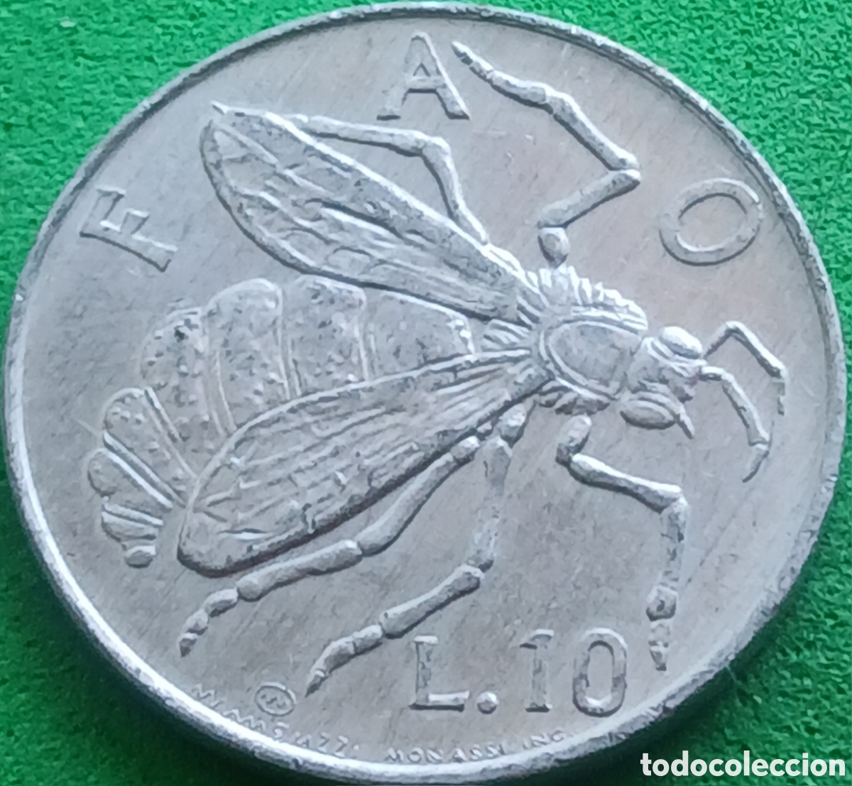 Monedas antiguas de Europa: San Marino 10 liras 1974 km#33 FAO