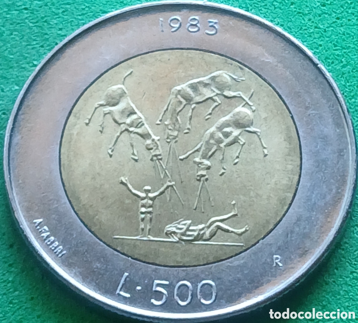 Monedas antiguas de Europa: San Marino 500 liras 1983 km#153 Amenaza Nuclear